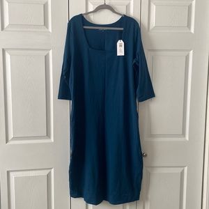 Square Neck 3/4 Sleeve T-Shirt Dress
